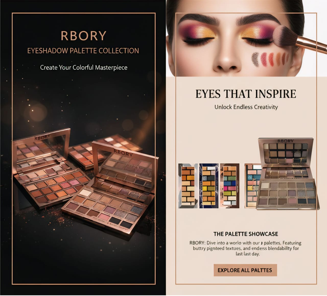 RBORY Eyeshadow Palette Collection – Professional 18-Color Eye Palettes