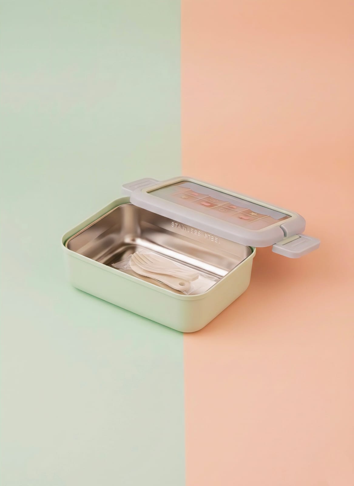 Premium Pastel Stainless Steel Lunch Box – Leakproof & BPA-Free