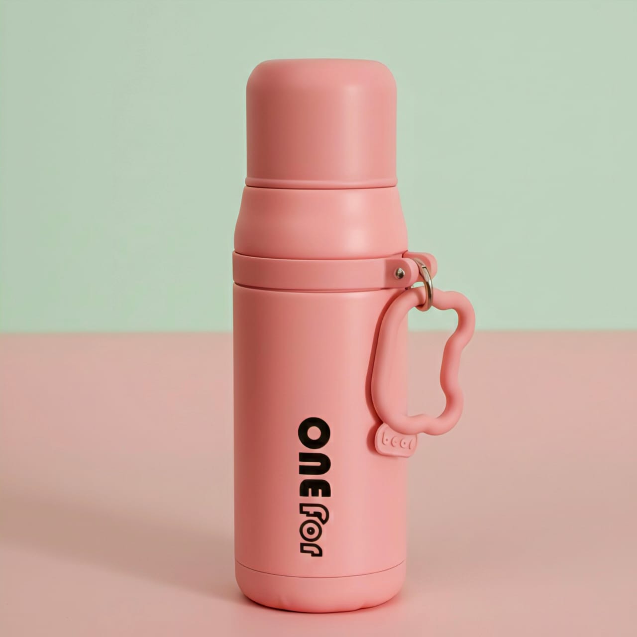 OneFor Cute Star-Handle Stainless Steel Thermos Bottle – 420ml