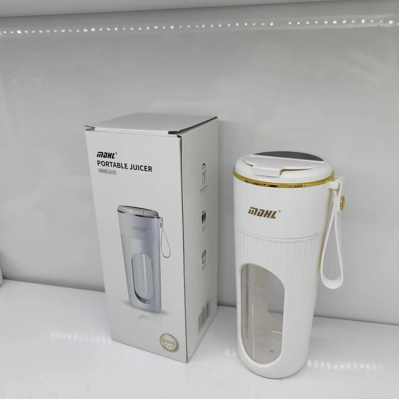 MDHL Portable Juicer Blender – 340ml USB Rechargeable Smoothie Maker