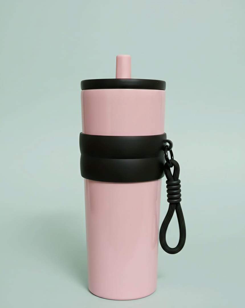 Premium Leak-Proof Silicone Grip Sipper Tumbler with Charm – 750ml