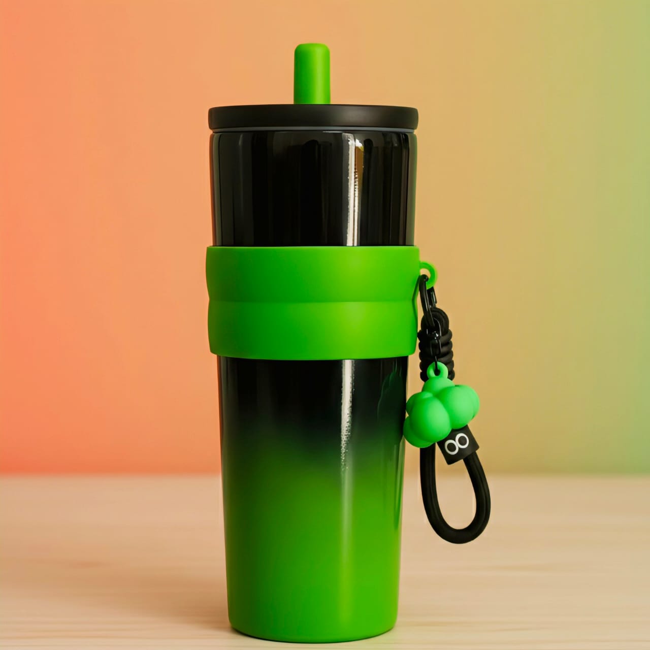 Premium Leak-Proof Silicone Grip Sipper Tumbler with Charm – 750ml