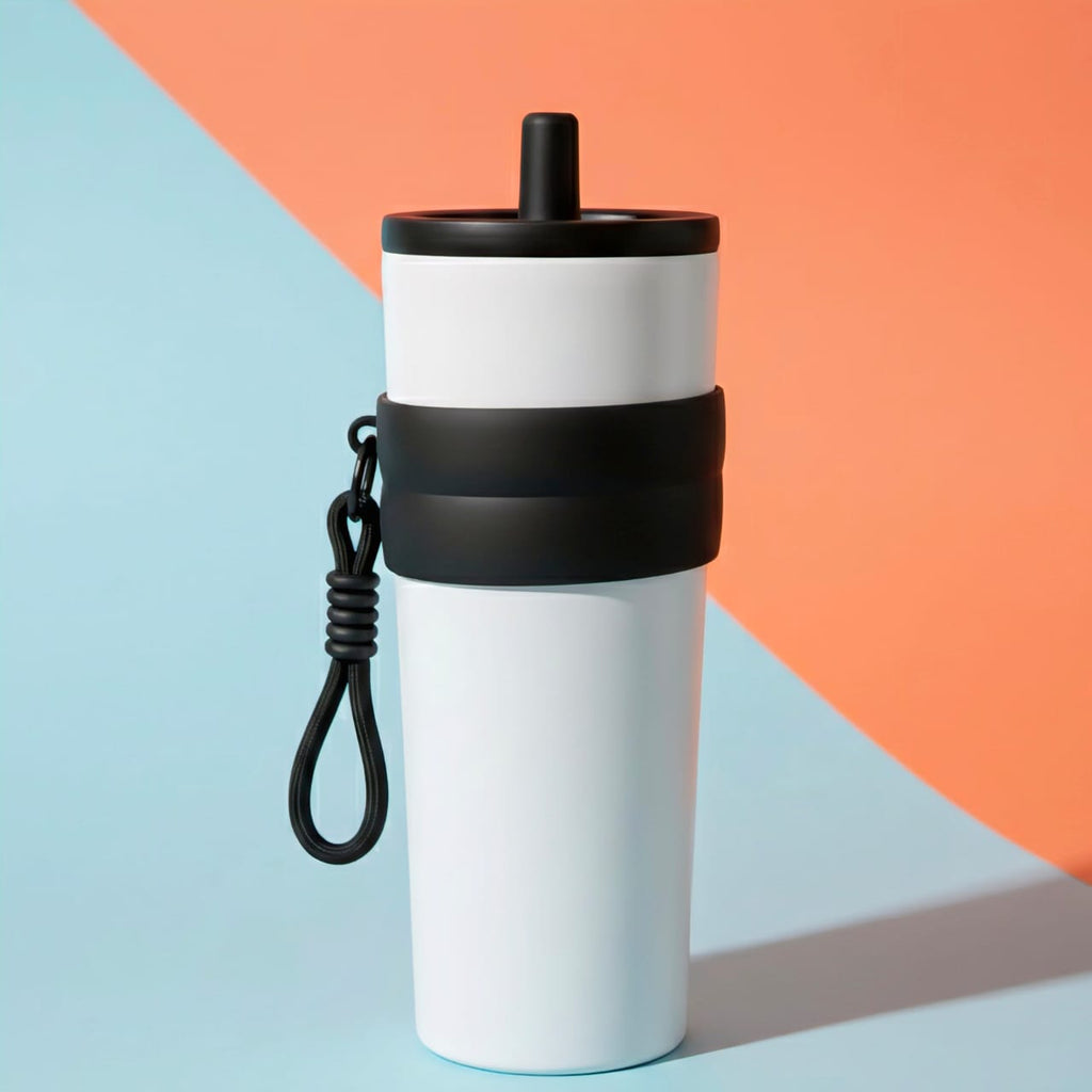 Premium Leak-Proof Silicone Grip Sipper Tumbler with Charm – 750ml
